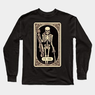 The Fool Skeleton Tarot Card Long Sleeve T-Shirt